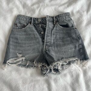 Zara light grey high  waisted shorts